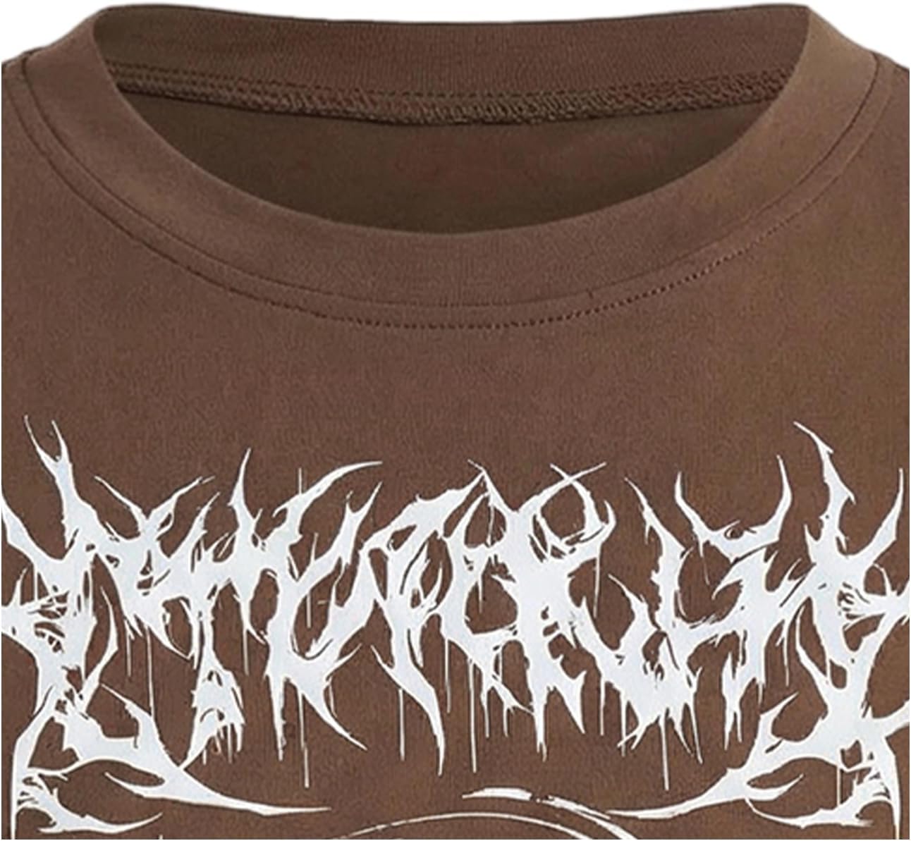 Verdusa Women's Baby Tee Summer Goth Top Vintage Graphic Tees Short Sleeve Going Out Tops - Image 3