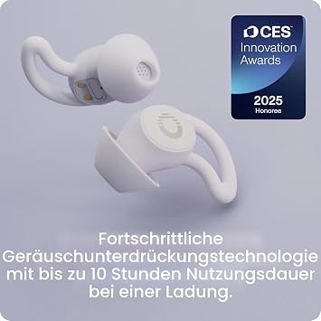 Ozlo Sleepbuds Sleep Headphones for Side Sleepers Sleep Earphones with Up to 10 Hours Bluetooth Streaming Scientifically Sound Sleep Noise Cancelling