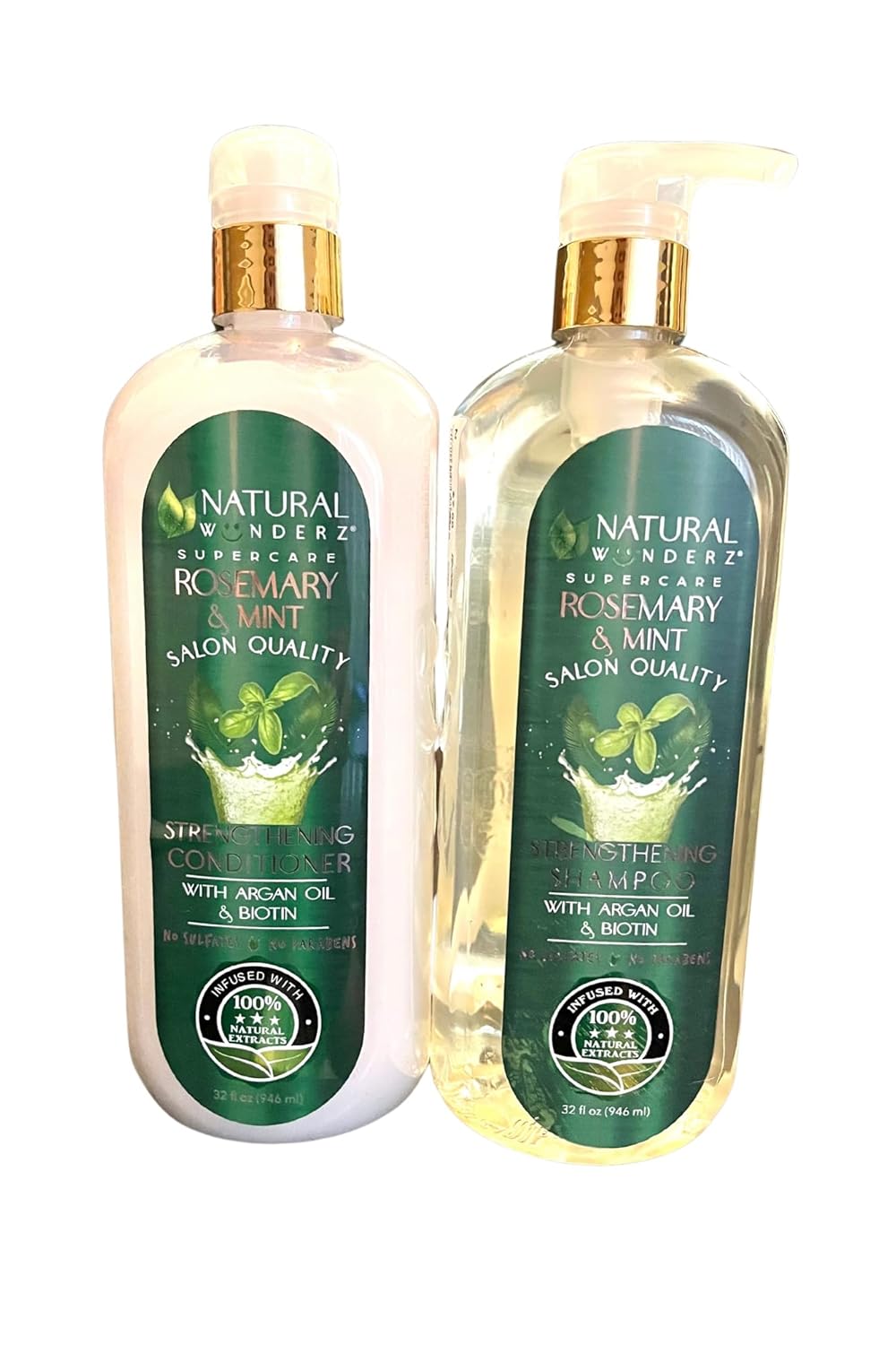 Natural Wunderz Rosemary and Mint Shampoo and Conditioner
