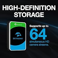 Vista 10 de Seagate Skyhawk 6TB Disco Duro Interno para Video HDD – 3.5 Pulgadas SATA 6Gb/s 256MB de Caché para Sistema de Cámara de Seguridad DVR NVR
