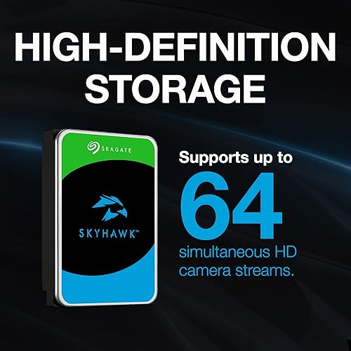 Miniatura 10 de Seagate Skyhawk - Disco duro interno de video de 6 TB  3.5 pulgadas SATA 6Gbs 256MB caché para sistema de cámara de seguridad DVR NVR con servicios