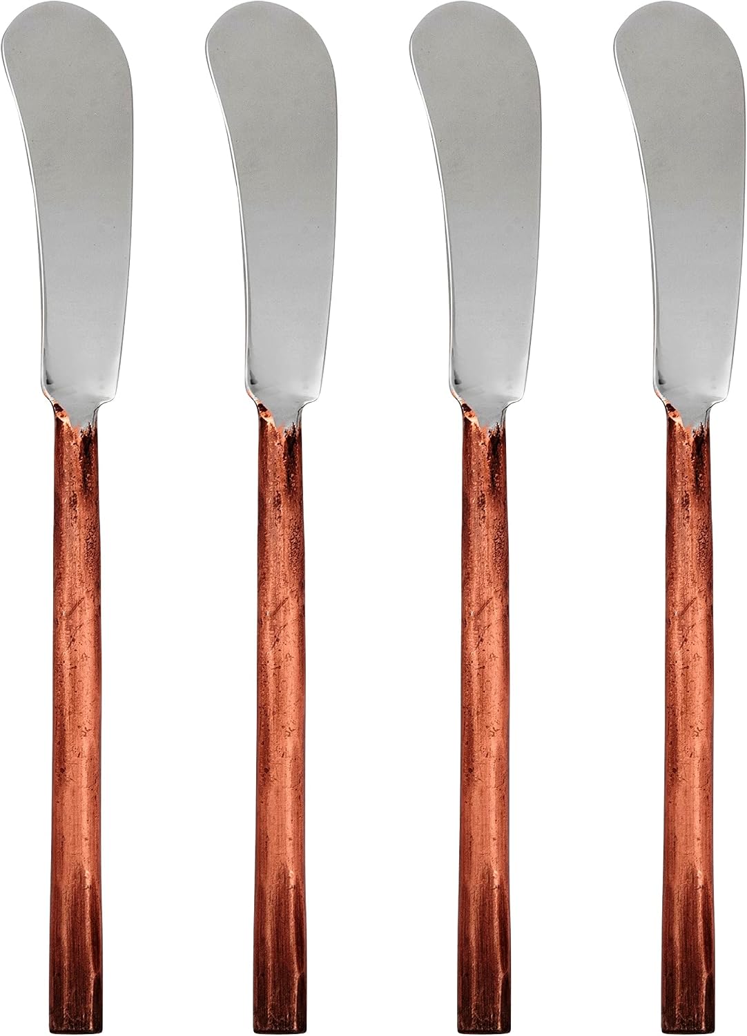 Unknown1 Copper Antique Butter Knife/Spreader 4 Pcs. Set Bronze Stainless Steel Piece Handmade