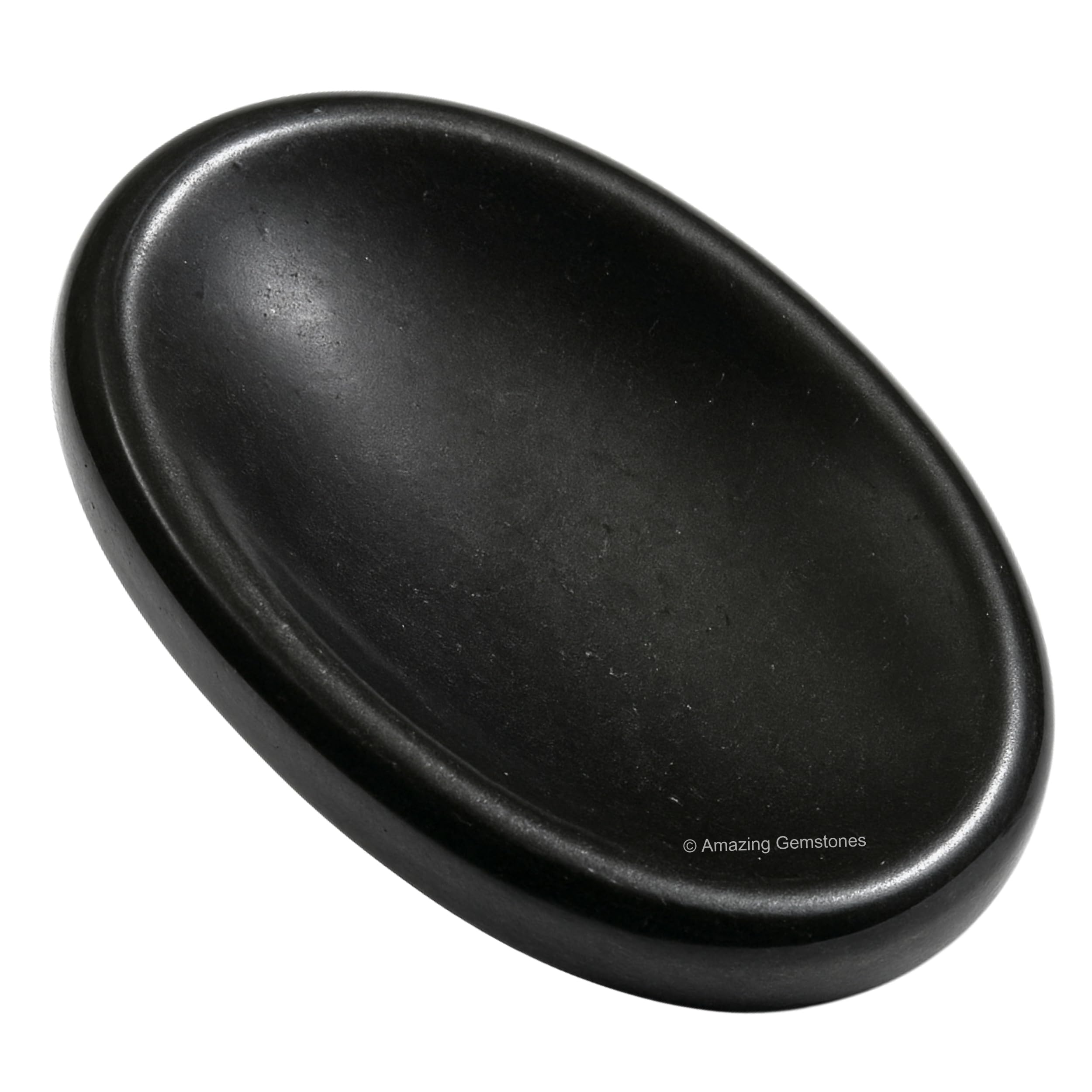 Black Tourmaline Crystal Worry Stones for Anxiety, 1.5 Inch Healing Crystal