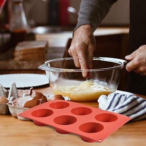 Miniatura 8 de Moldes de silicona para muffins, 2 paquetes de 12 cavidades redondas de chocolate para mousse, magdalenas, pudín, trufas, caramelos, gelatina