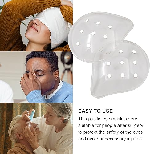 Miniatura 6 de 4 parches de plástico para ojos de 9 agujeros, transpirables y cómodos, protección ocular, adecuados para niños, adultos, cubierta de cirugía