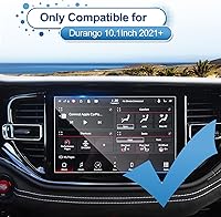 Vista 2 de 2021-2025 2026 Durango Screen Protector for Dodge Durango (RT/Citadel/SRT 392/SRT Hellcat/GT Plus/RT Plus) 10.1-inch Touch Screen, 9H Tempered Glass