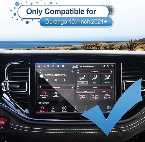 Miniatura 2 de Protector de pantalla Durango 2021 2022 2023 2024 para Dodge Durango (RTCitadelSRT 392SRT HellcatGT PLUSGT Premium) Pantalla táctil de 10.1