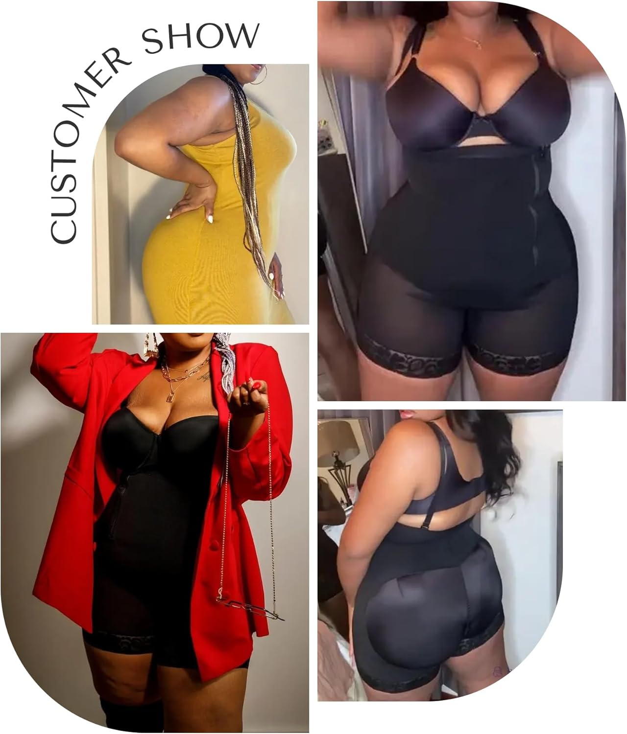 SHAPELLX Tummy Control Shapewear Faja Colombianas Side Zipper Body Shaper Plus Size Postpartum Bodysuit With Butt Lift - Image 4