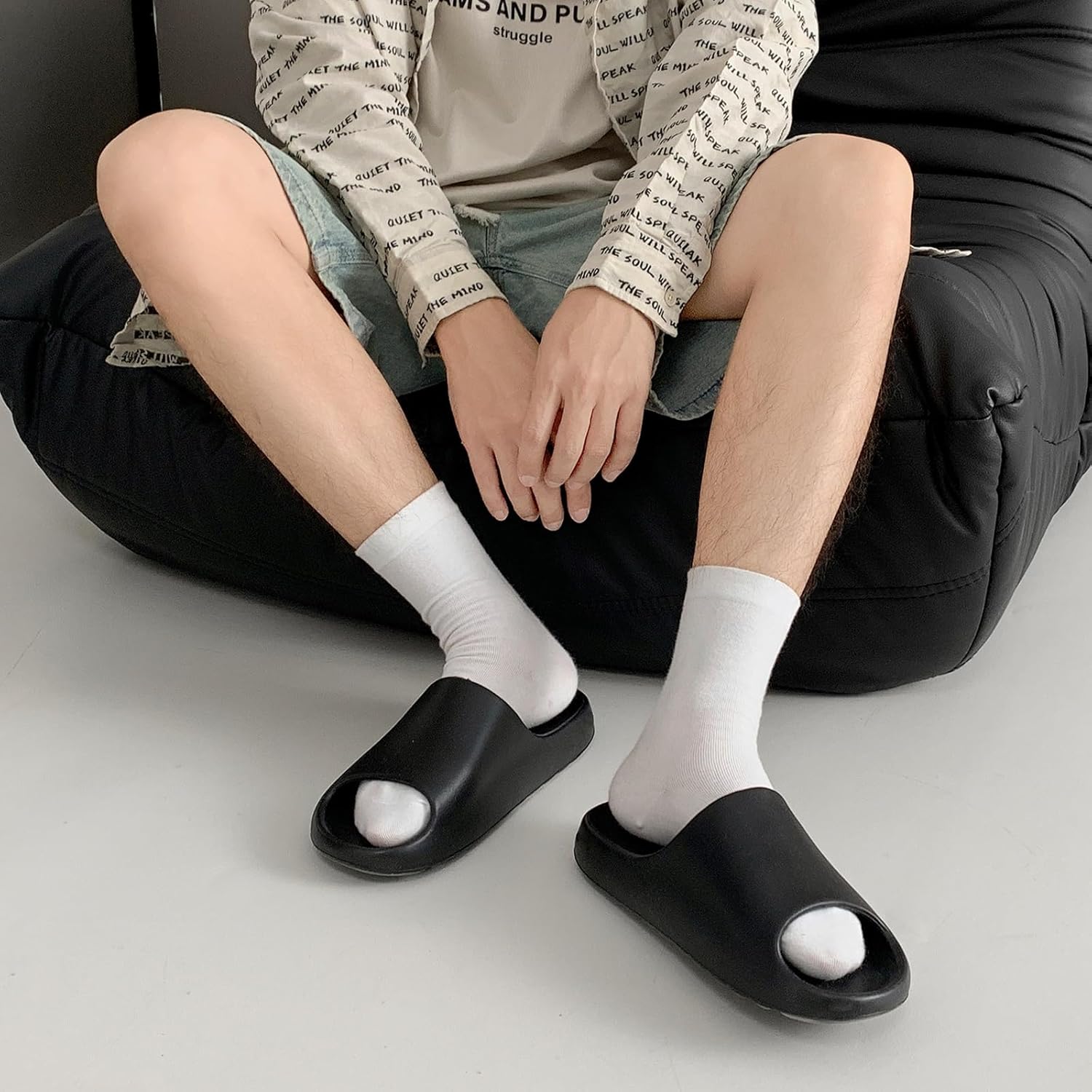 Hsttgsr Pillow Slippers for Women and Men, EVA Anti-Slip, Super Soft, Quick-Drying Comfort Cloud Slides for Showers, Lightweight Spa Massage Summer Sandals for Adults, Indoor and Outdoor - Image 3