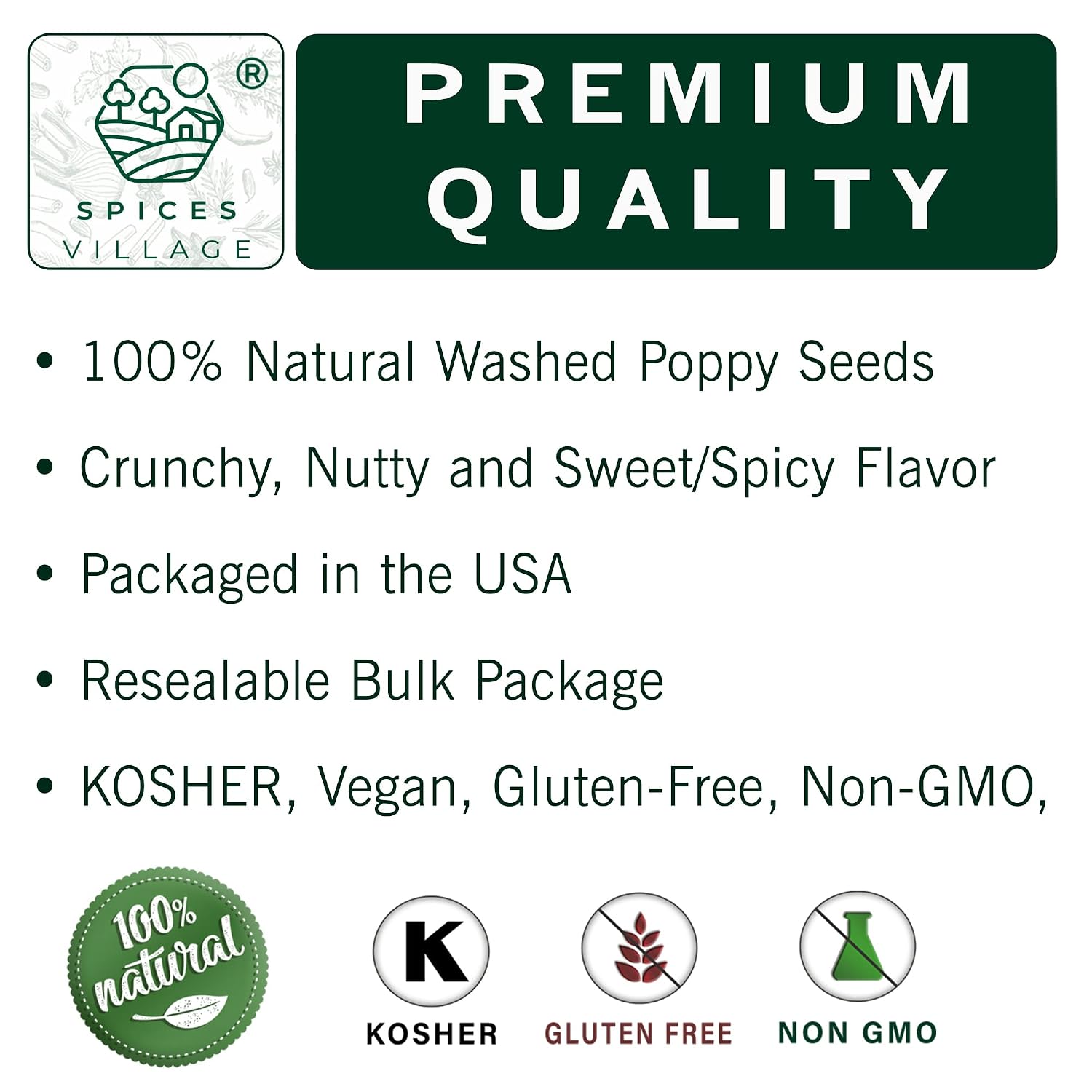 SPICES VILLAGE Poppyseeds for Baking and Cooking, 8 oz, Kosher, Non GMO image 5