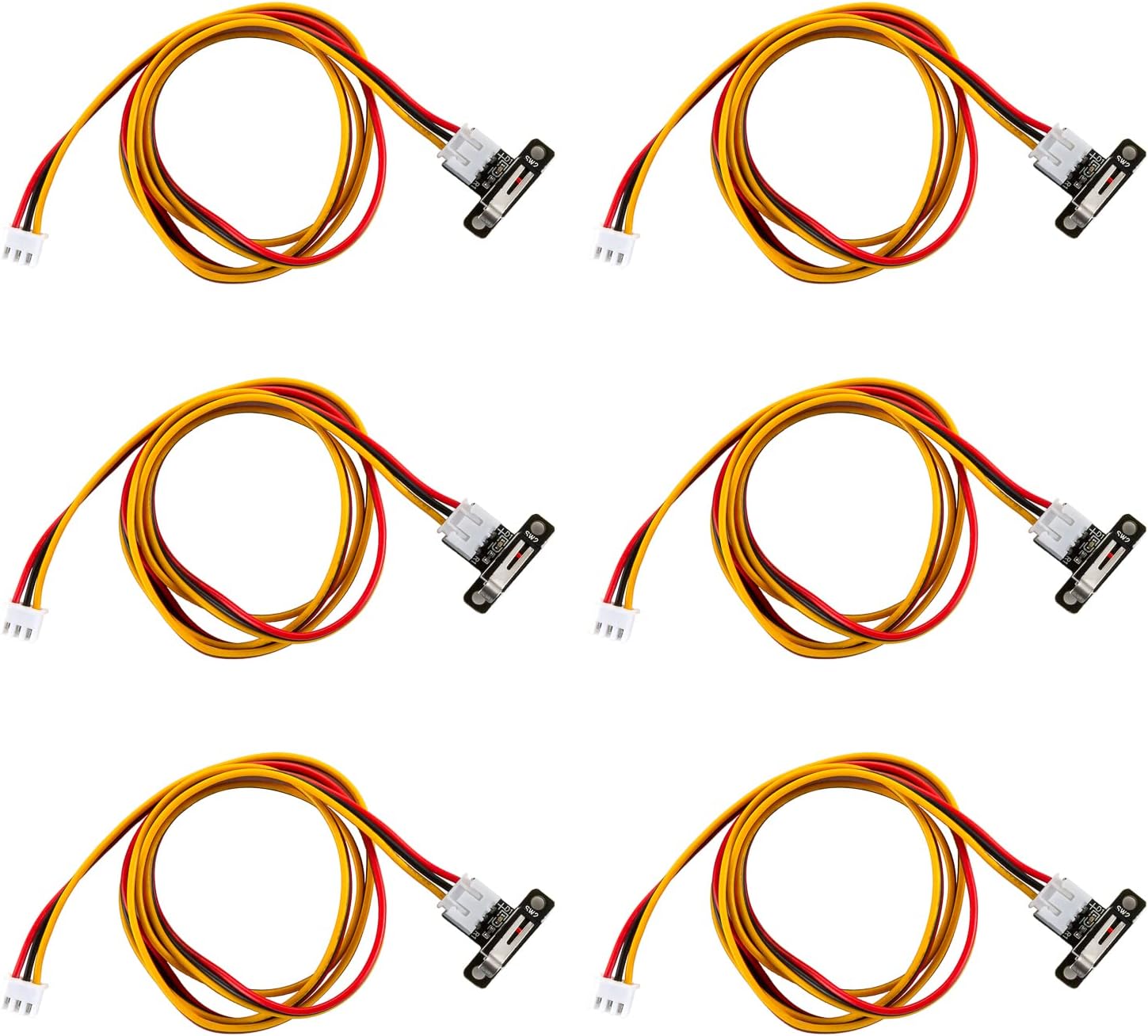 6PCS Micro Limit Switches with 1M 3 Pin Cable for 3018-PRO CNC Router Machine