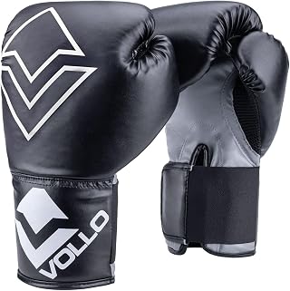 Vollo Luva de Boxe para Iniciantes 12oz Preta