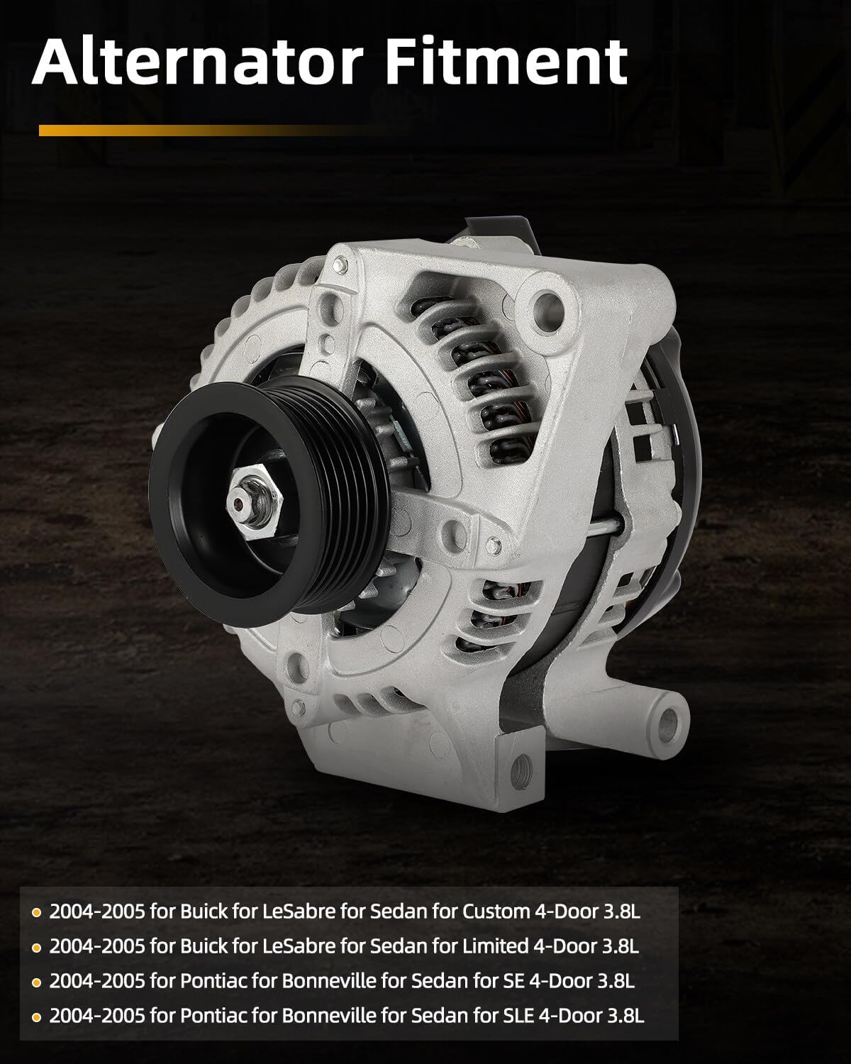 OCPTY Alternators Alternator 11035 2004-2005 for Buick for LeSabre,2004-2005 for Pontiac for Bonneville 11035 104210-3300 104210-3300, 104210-4540, 15145637, 25758348