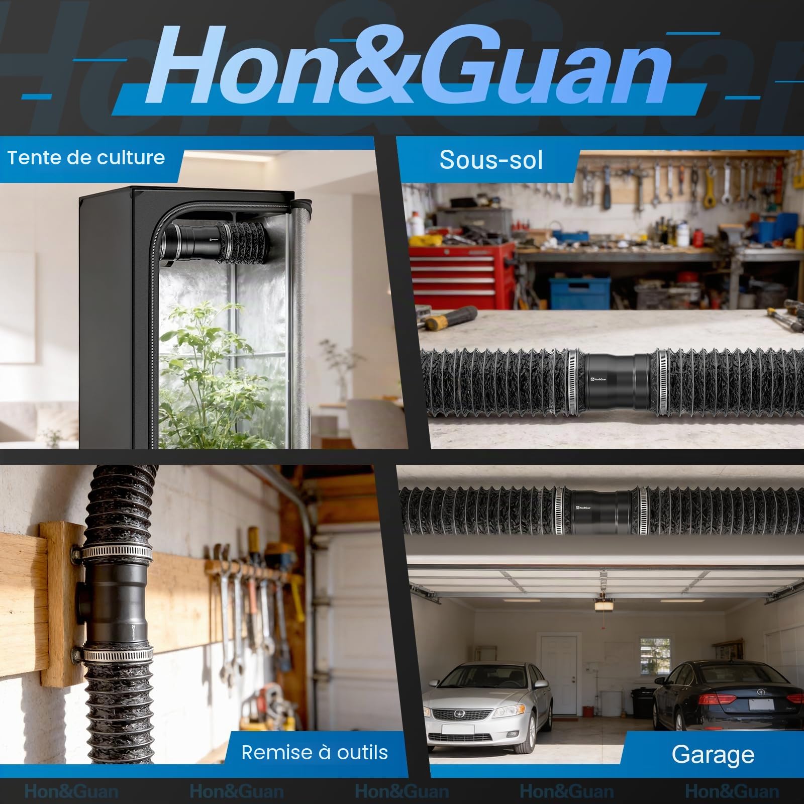 Hon&Guan Ventilateur Extracteur en Ligne 100mm 6W 221 m³/h Ventilation Extracteur Air avec Variateur Ventilation Cave Humide, Garages, Culture Hydroponique (Lot de 2)