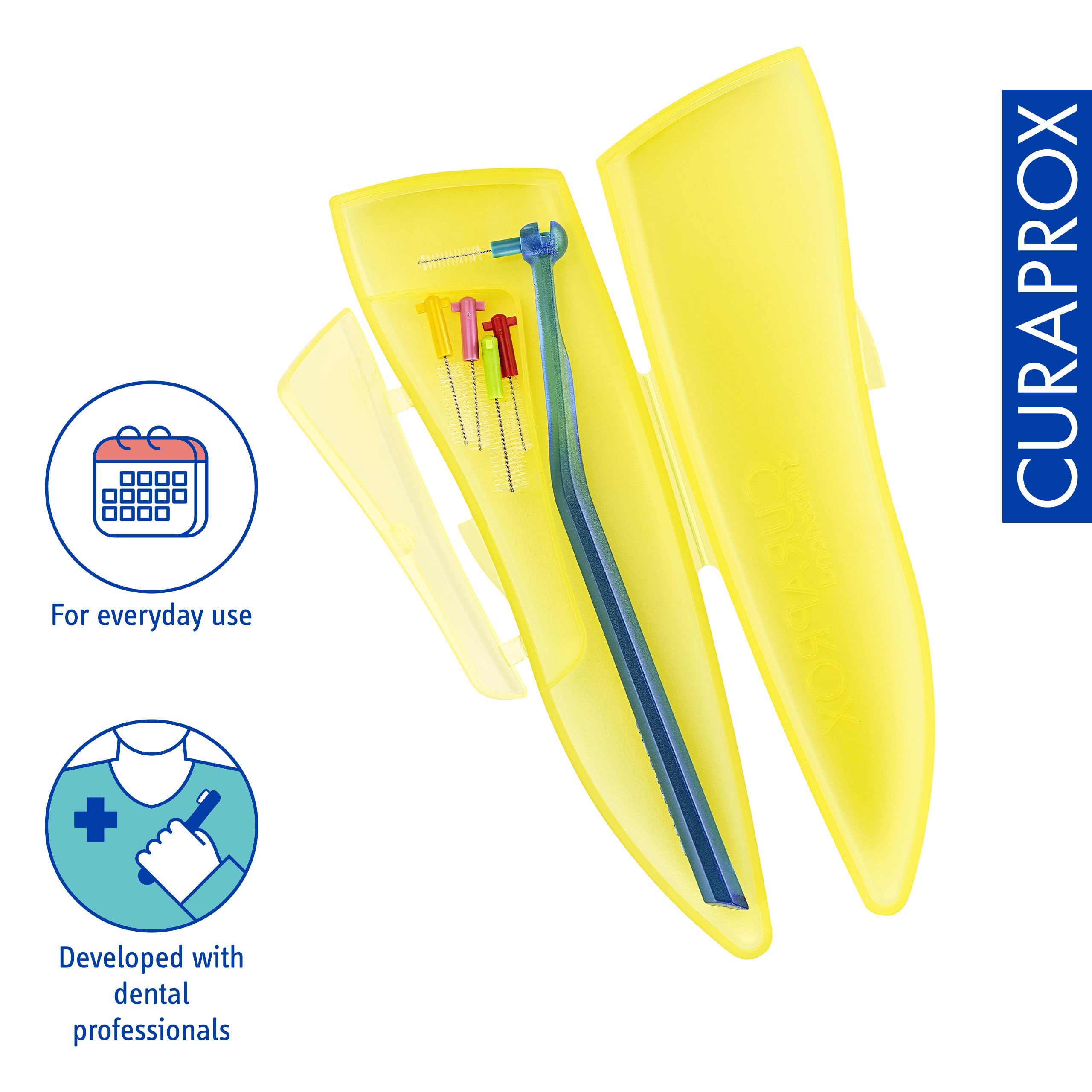 Curaprox Interdental Brush Set CPS 459 Prime Pocket Kit - for Effective Cleaning of Narrow Spaces, Yellow - Image 4