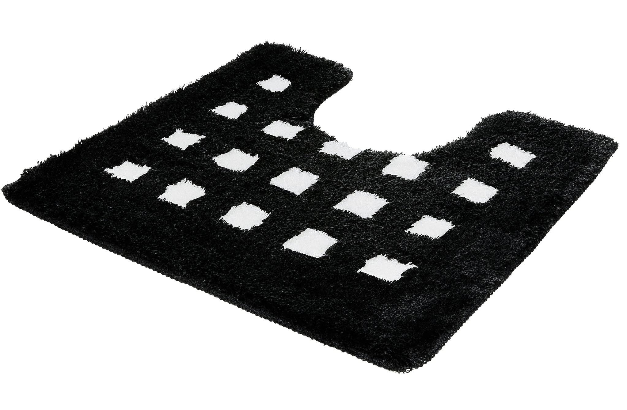 Kleine Wolke WC-Vorleger Boxes Schwarz-Weiß 55 x 50 cm mit Ausschnitt