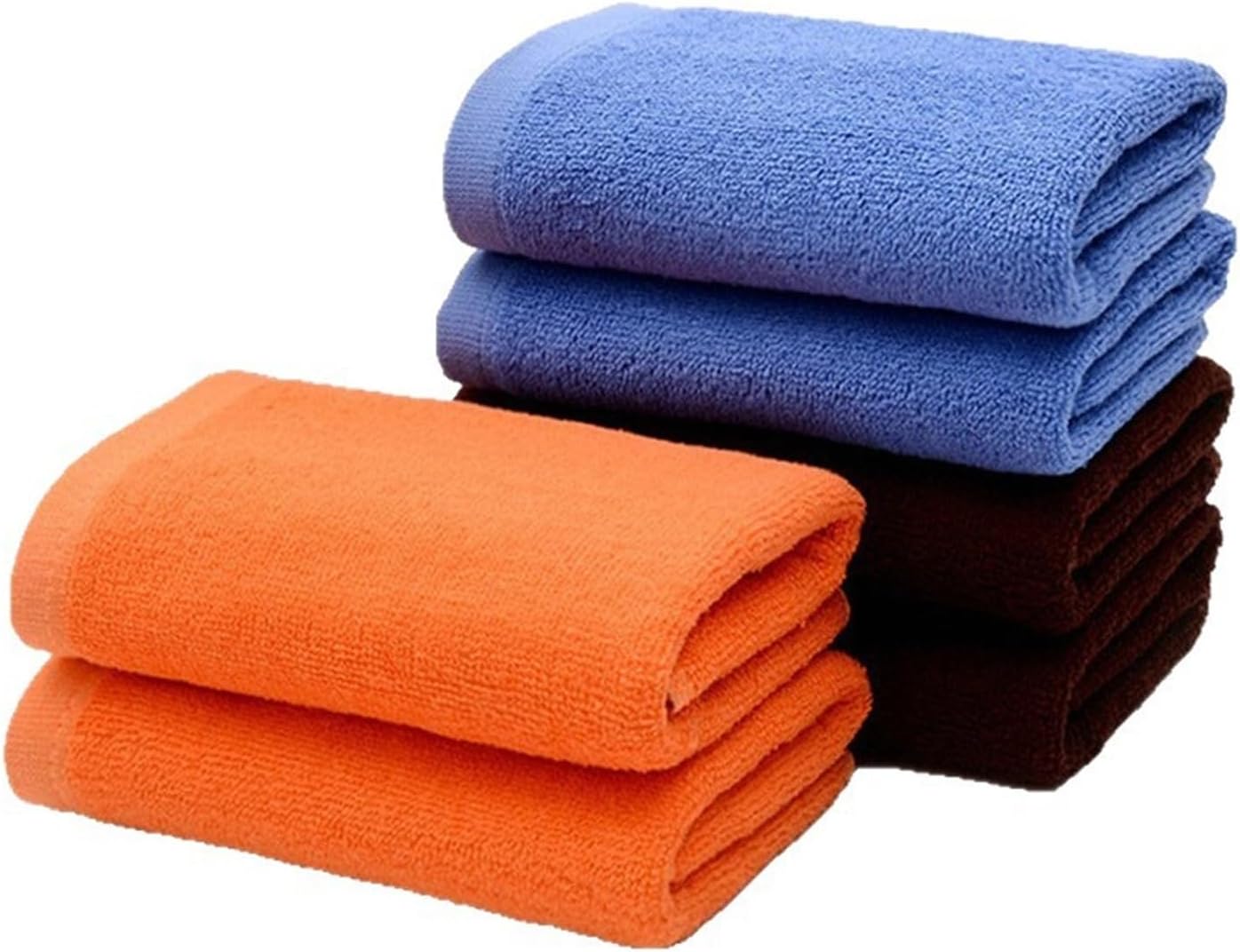 3 Pack 21s Heavyweight Cotton Towels, Quick-Dry Bath & Face Towels, Soft & Absorbent(White)