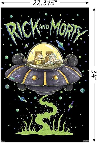 Miniatura 3 de Trends International Rick And Morty - Póster de pared de barco, 22.375 x 34 pulgadas, versión sin marco