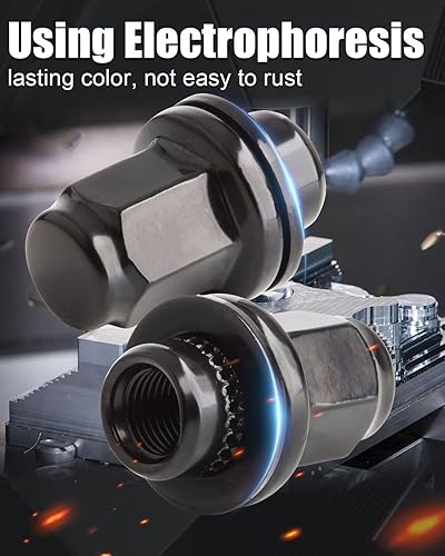 Vista 82 de GAsupply Tuercas de llanta de 12 x 1.25 pulgadas, color negro, 12 x 1.25 pulgadas de extremo cerrado, afinador de bellota, asiento cónico de 1.38