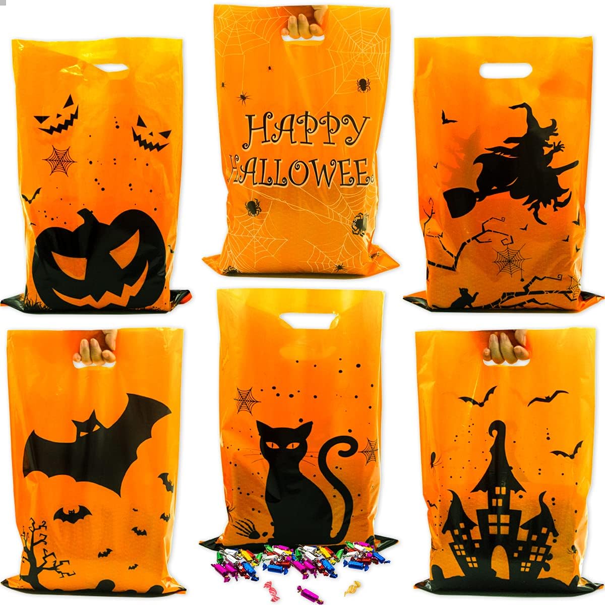 Halloween Goody Bags Large Treat Bags for Trick or Treat