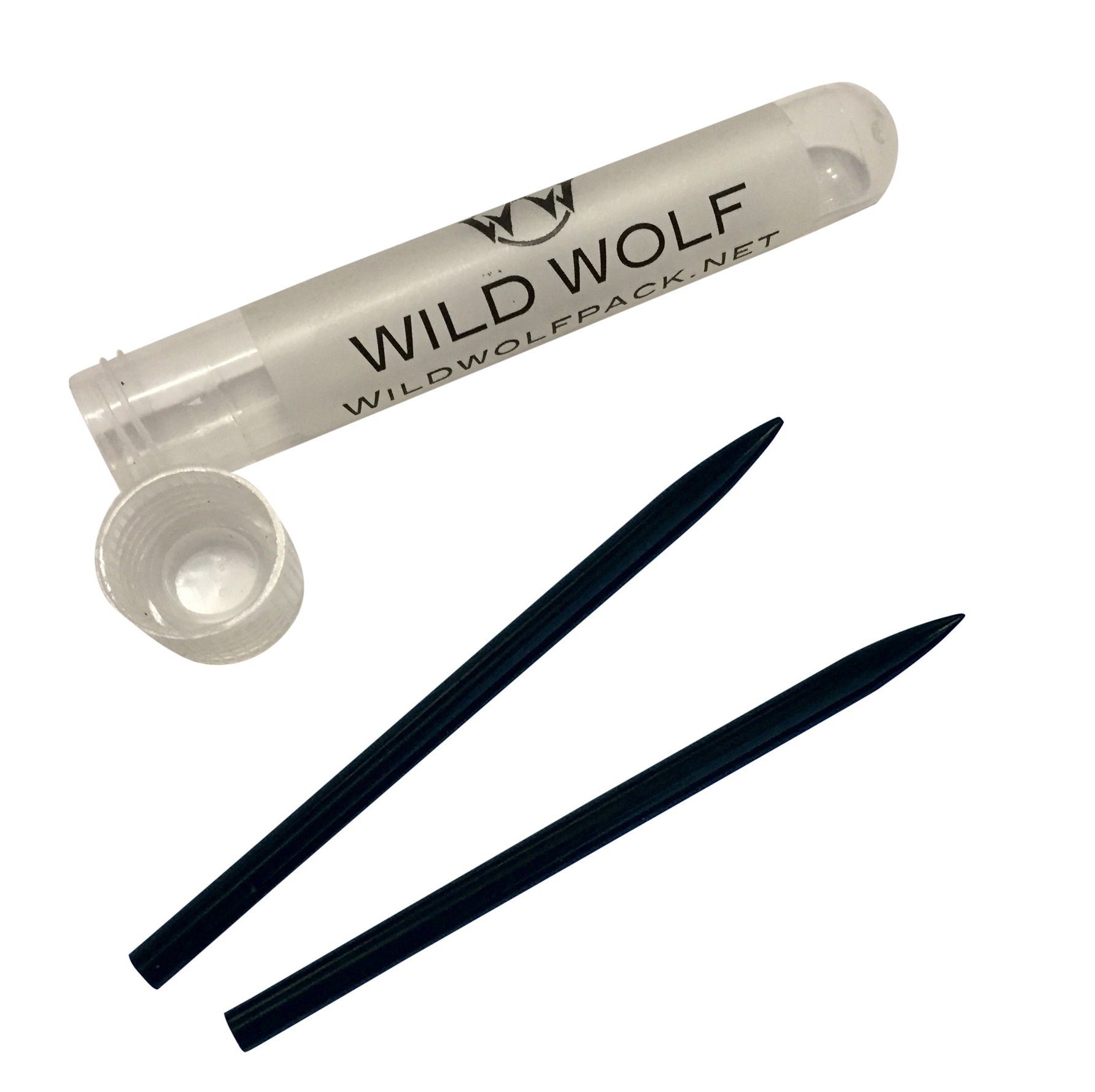 Paracord FID, Lacing, Stitching Needles, 2 Black Stainless Steel Fids with Plastic Storage Case – for 550 Paracord or Leather – 3.5 in (9 cm) Long with a Dia. of 5 mm and a Screw Threaded Shaft