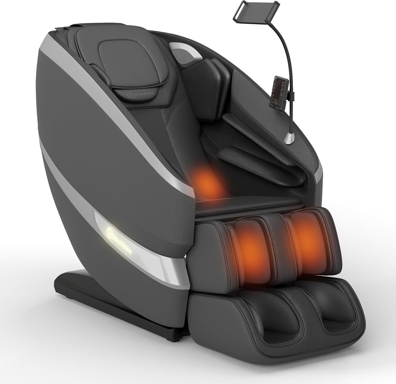 Real Relax 2025 Massage Chair Full Body of Dual Core S-Track,12 Auto Modes, Full Body Airbags, Back & Calf Heating, Zero Gravity Shiatsu Massage Chair Recliner with Phone Holder, FS01 Pro Black