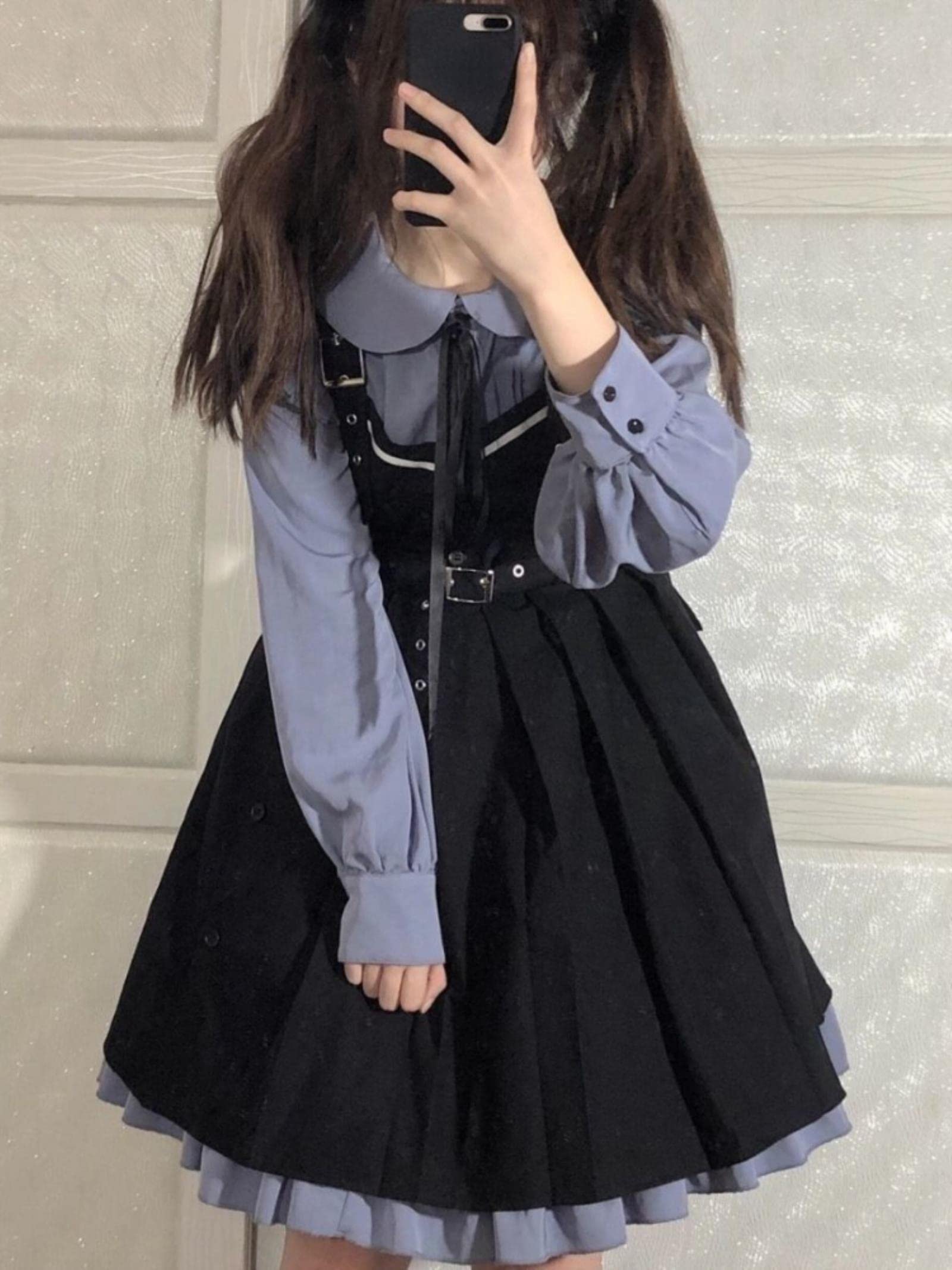 Lolita Sweet Girl Abito Kawaii Carino Salopette 2 Pezzi Set Donna Casual Camicia Abiti Giapponesi