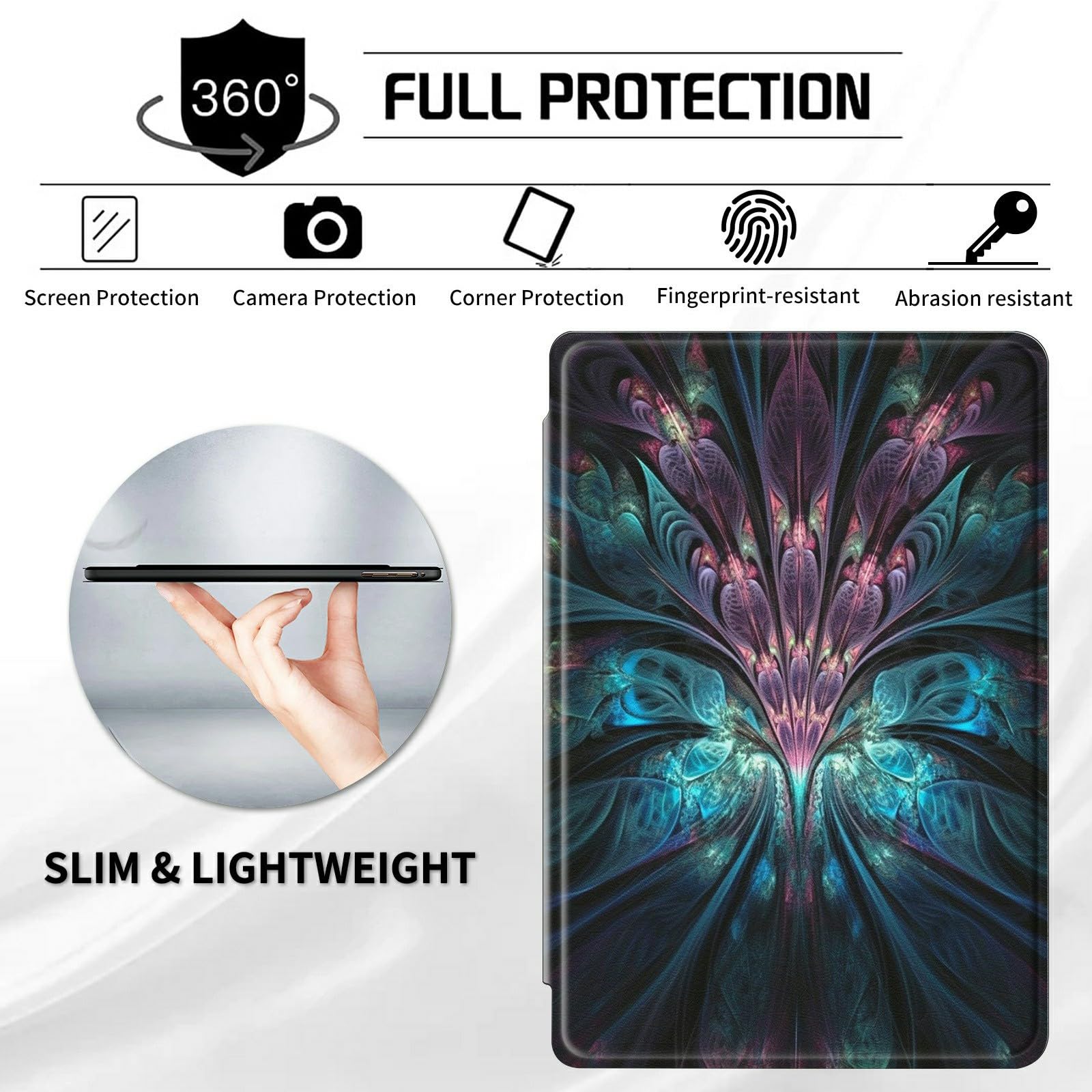 Schutzhülle Für IPad Air 11 Zoll M2 (2024) – Mit 360° Ständer, Automatischer Sleep/Wake-Funktion & Süßem Schildkröten-Design