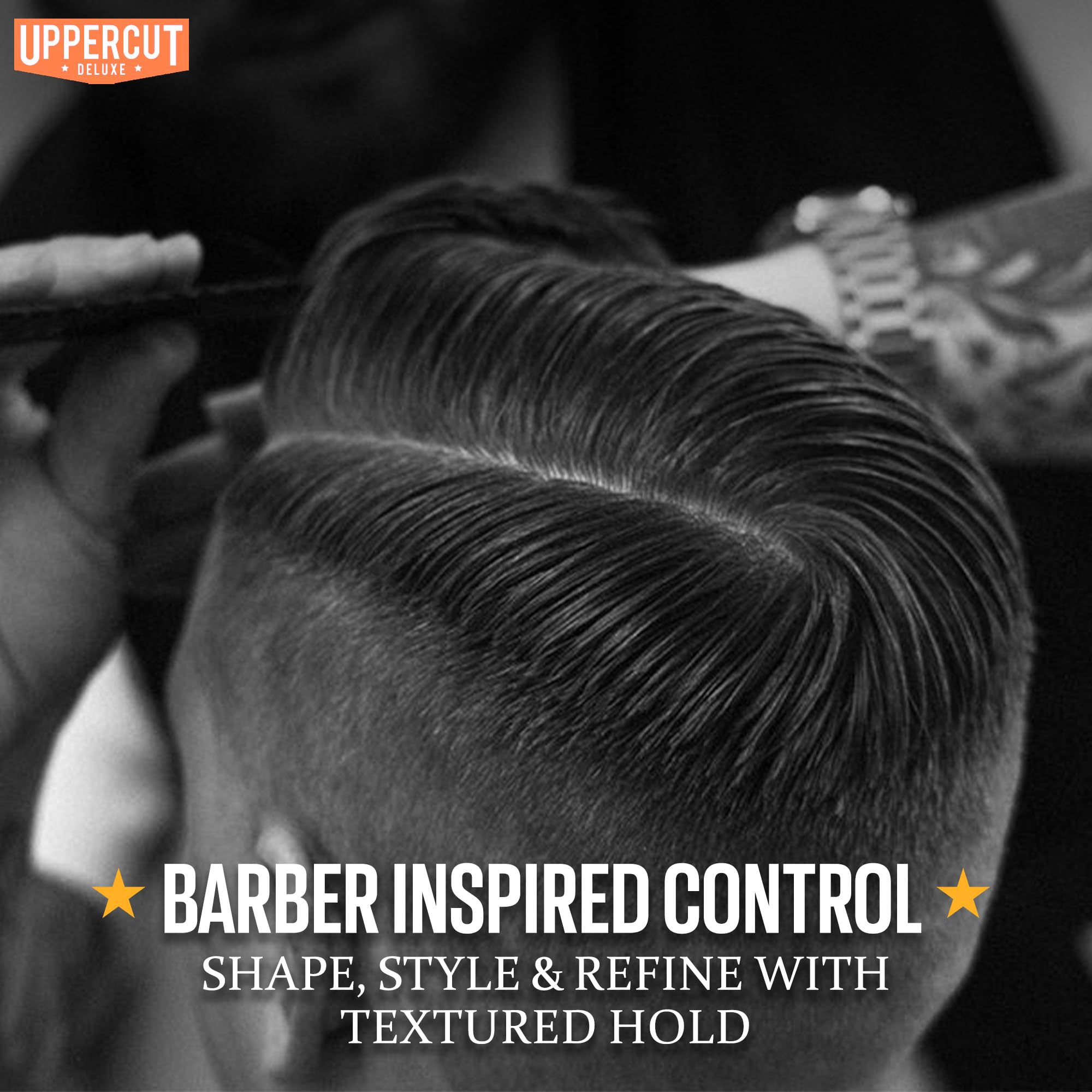 Uppercut Deluxe Matt Pomade – Blacklight Exklusive 100 g Haarpomade, Highland-Duft mit mattem Finish & Orange Fade Design Geschenkdose, Styling für langanhaltenden Halt für Männer