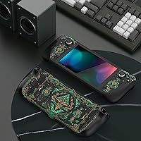 Vista 3 de PlayVital Juego completo de calcomanías protectoras para Steam Deck LCD, pegatinas personalizadas Cubierta de vinilo para Steam Deck OLED - Totem of