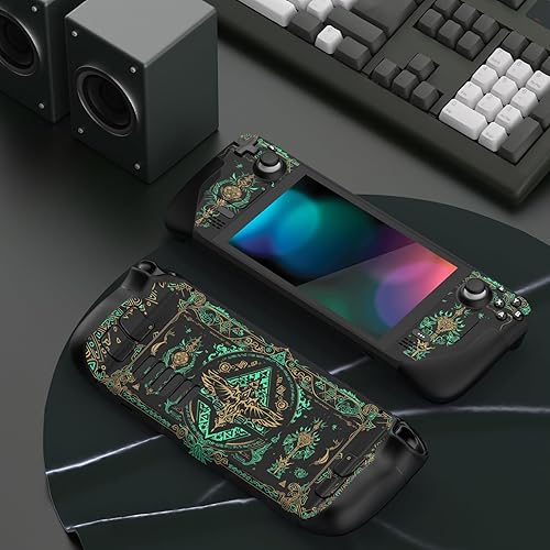 Miniatura 3 de PlayVital Juego completo de calcomanías protectoras para Steam Deck LCD, pegatinas personalizadas Cubierta de vinilo para Steam Deck OLED - Totem of