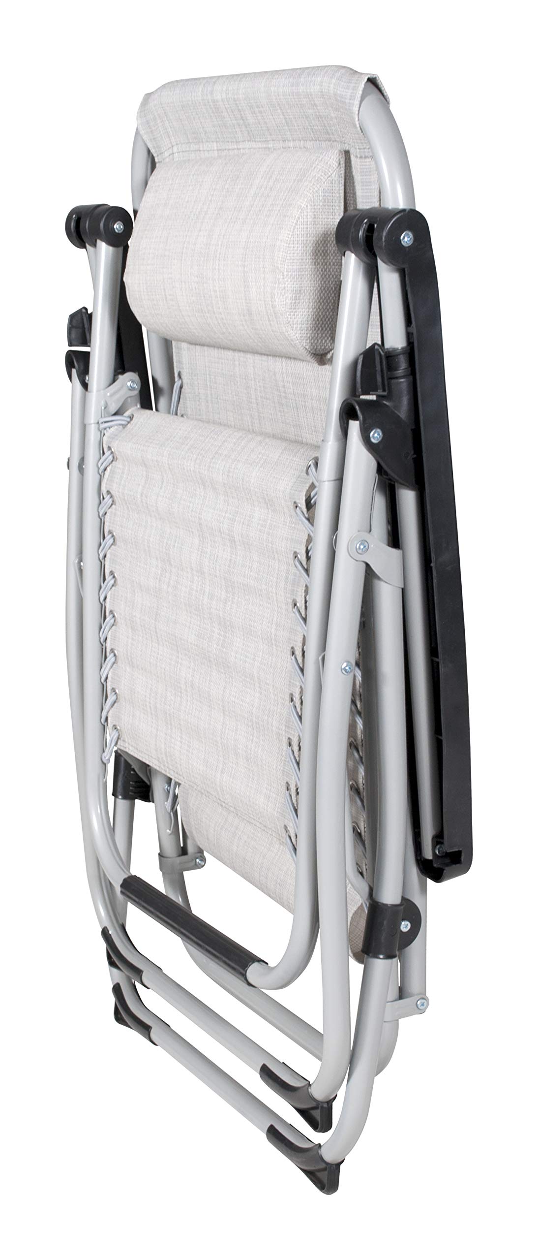 VERDELOOK Ibiza, Poltrona Sdraio Multi Posizione, 62x142x120 cm, Grigio