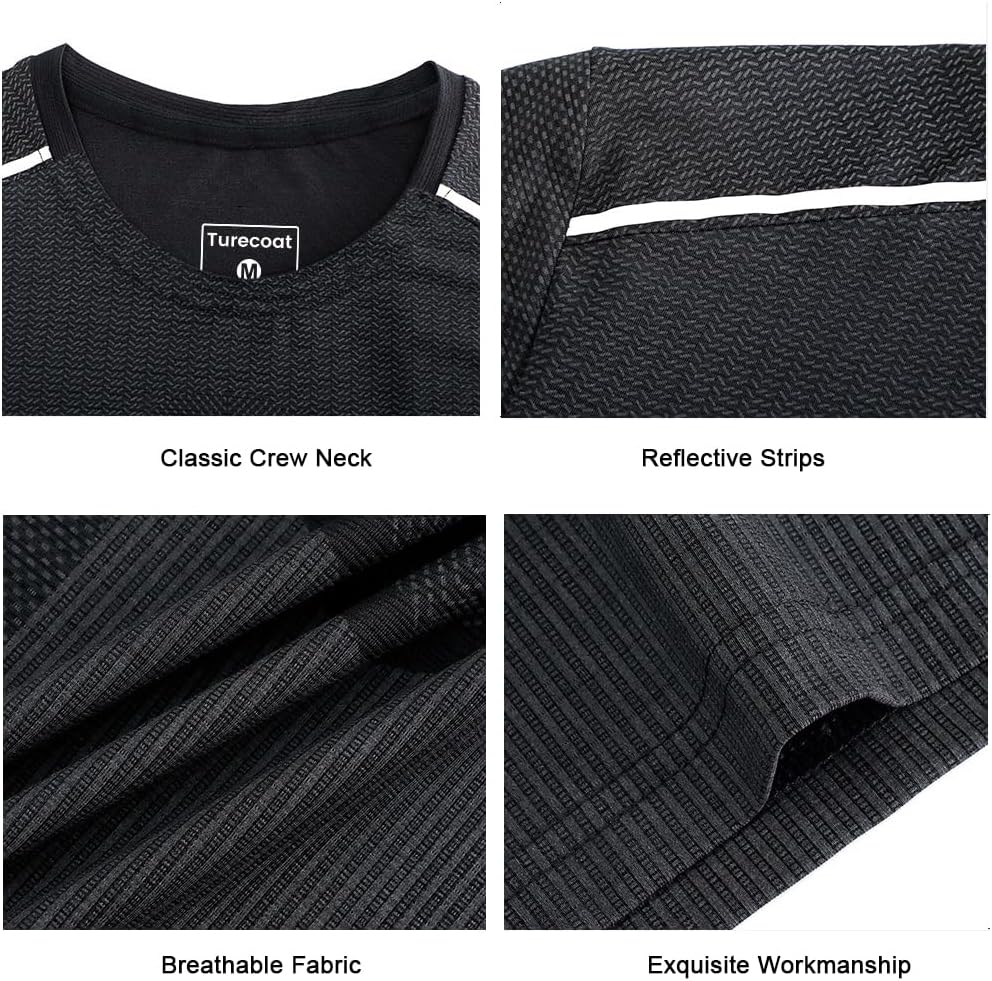 Men's Athletic Crew Neck T-Shirt - Quick Dry Workout Tees for Gym Running - Image 5