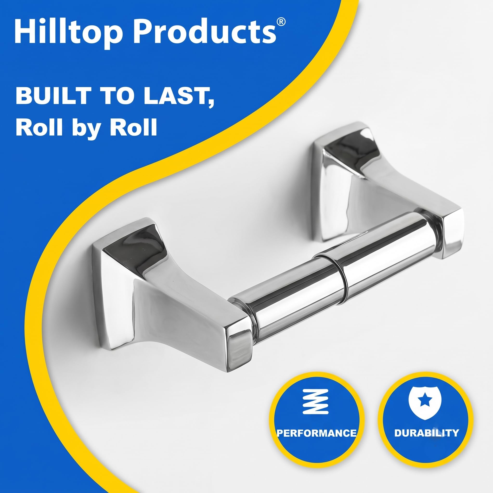 Universal 2 Pack Chrome Toilet Paper Holder Spring Loaded Replacement Rod — Amazon image 3
