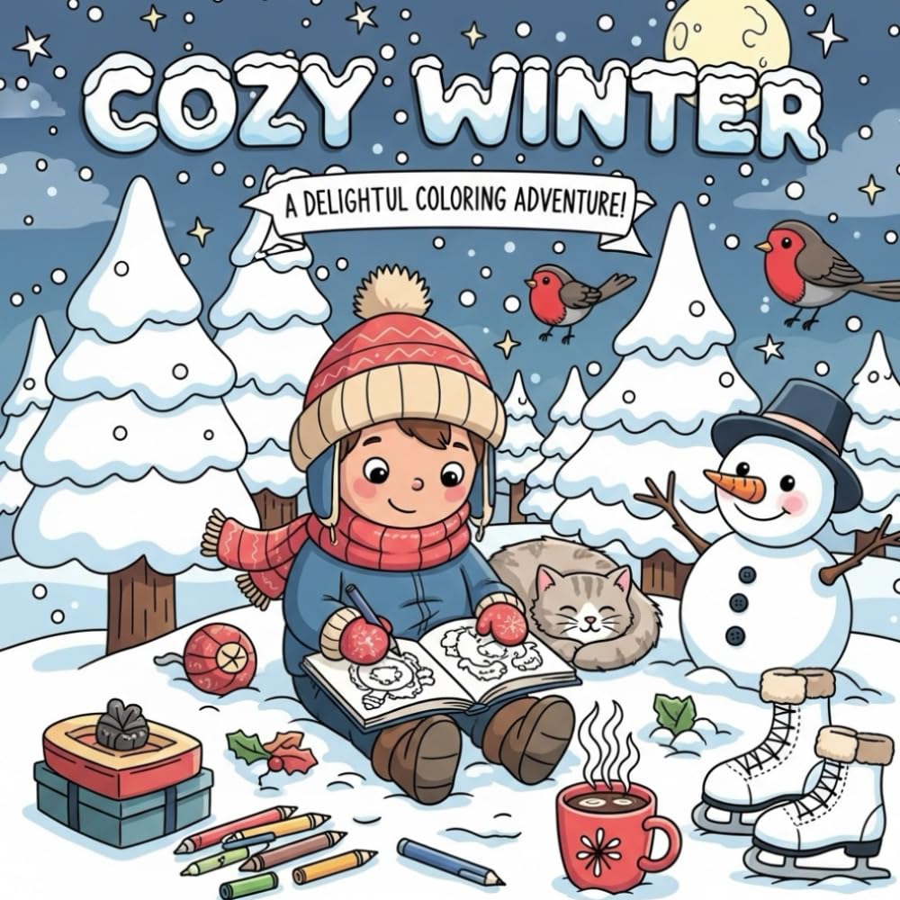 My Delightful Winter Adventure: A Whimsical Coloring Book for Kids & Families