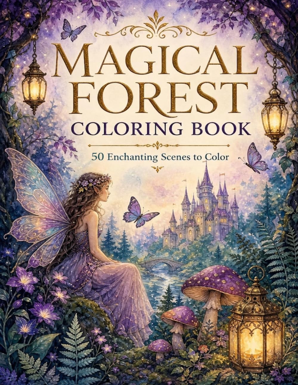 Magical Forest Coloring Book: 50 Enchanting Scenes To Color