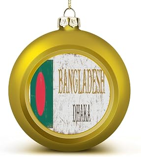 Bangladesh-Dhaka Dhaka Christmas Ball Ornament Bangladesh-Dhaka Christmas Tree Pendant Hanging Seasonal Holiday Decoration for Home Farmhouse Christmas Decor