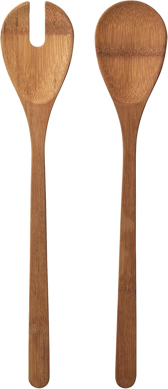 GRÖNSAKER 2-piece salad servers set, bamboo