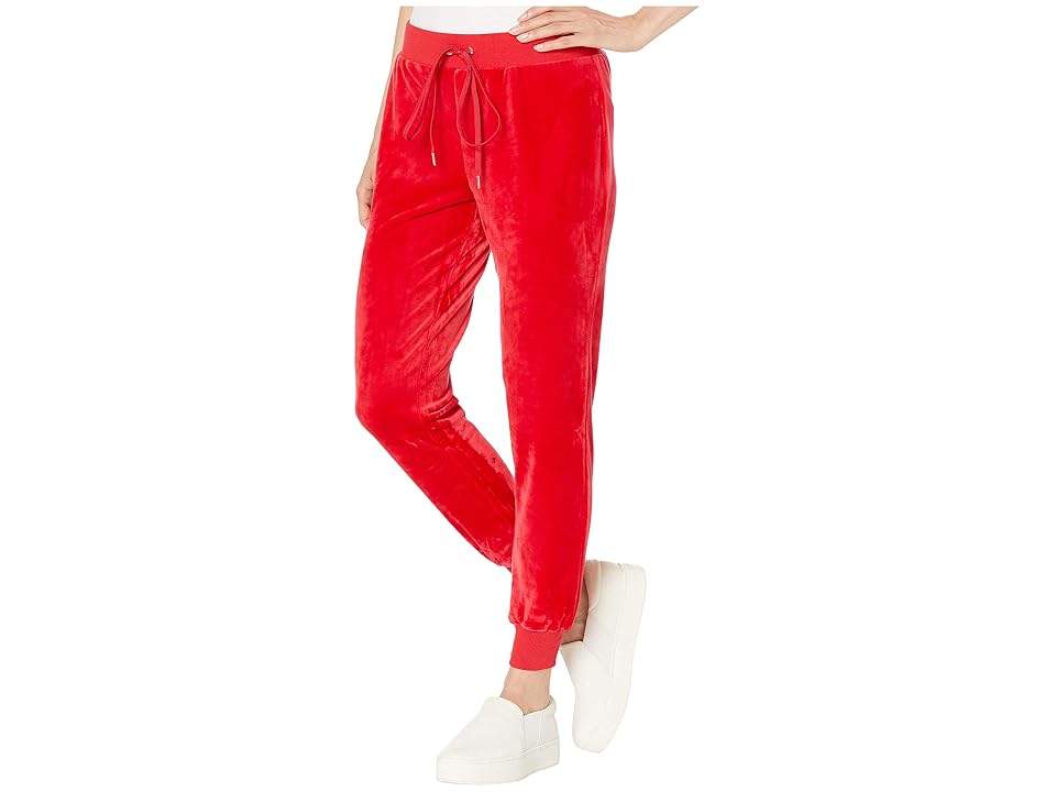 

Bebe Delilah Velour Sweatpants (Barbados Cherry) Women's Clothing, Red
