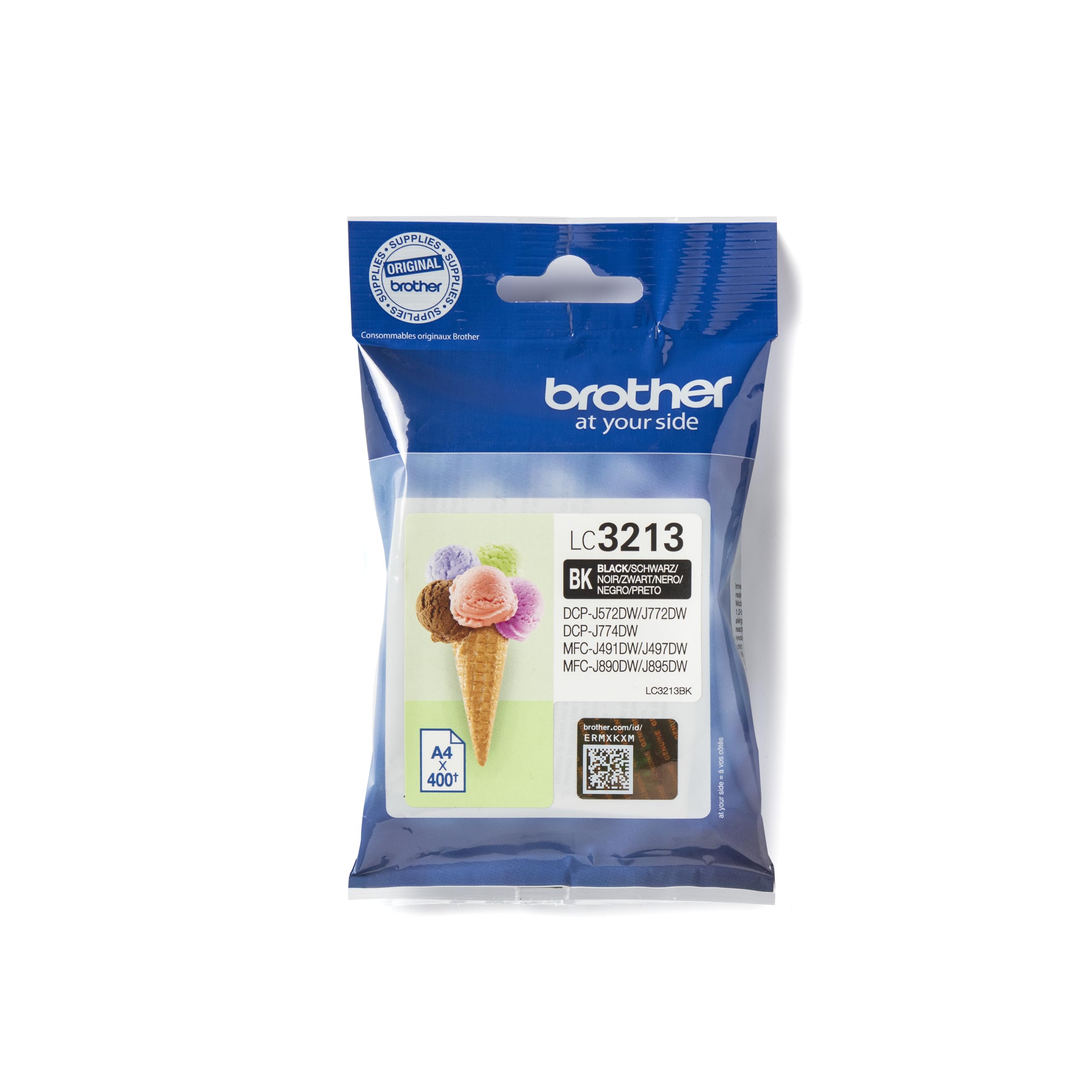 Brother LC-3213BK Tintenpatrone (400 Seiten, geeignet für Brother DCP-J772DW, DCP-J774DW, MFC-J890DW, MFC-J895DW) schwarz xl
