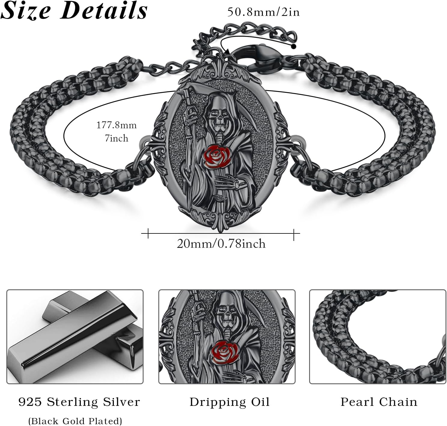 925 Sterling Silver Saint Medal Amulet Bracelet for Men Women | Prayer,Blessing, Hope,Protection,Baptism,Confirmation,Hypoallergenic,Unisex,with Jewelry Box,Daily,Birthday, Graduation