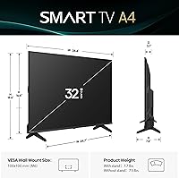 Vista 3 de Hisense Serie A4 32A4HNF - Smart Fire TV HD de 32 pulgadas con pantalla LED Full Array, HDR10, DTS Virtual: X, diseño de bisel delgado, Alexa