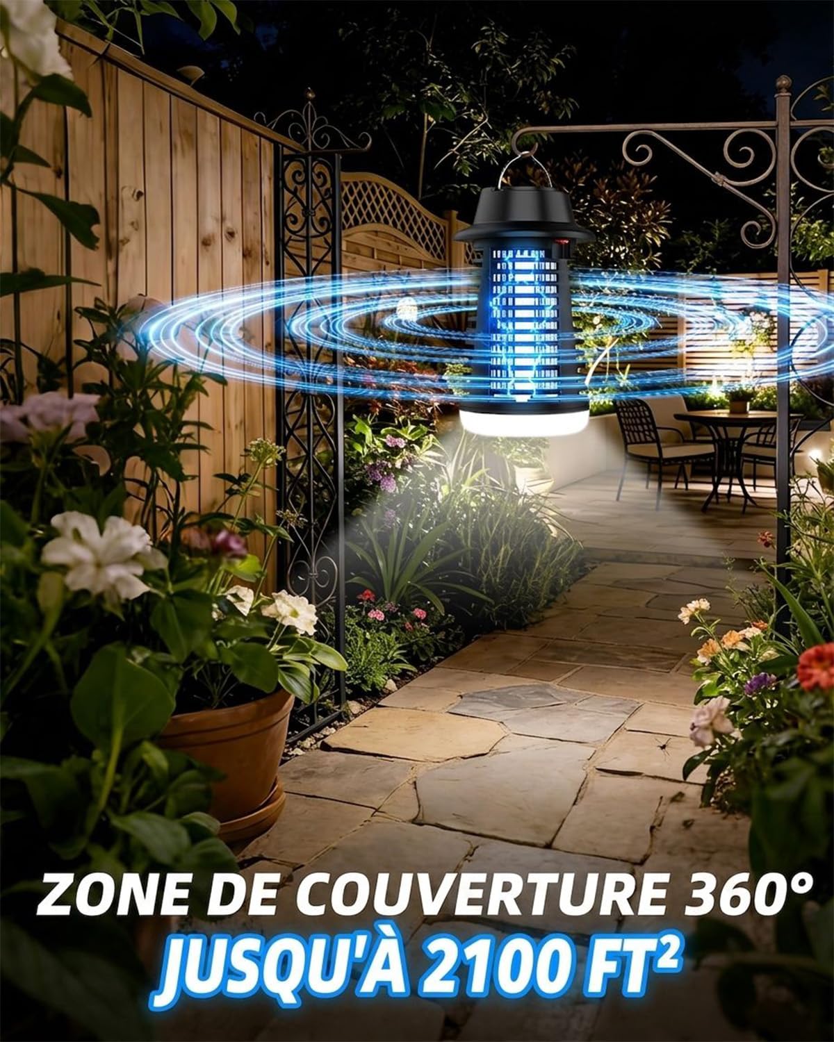 Lampe Anti Moustique Interieur, Lautlos Lampe Anti Mouche Avec Lumière À 360°, Silencieux Lumière Bleue Anti Moustique Pour La Chambre, La Maison, Le Bureau Mouche, Pour Mouche, Les Insectes