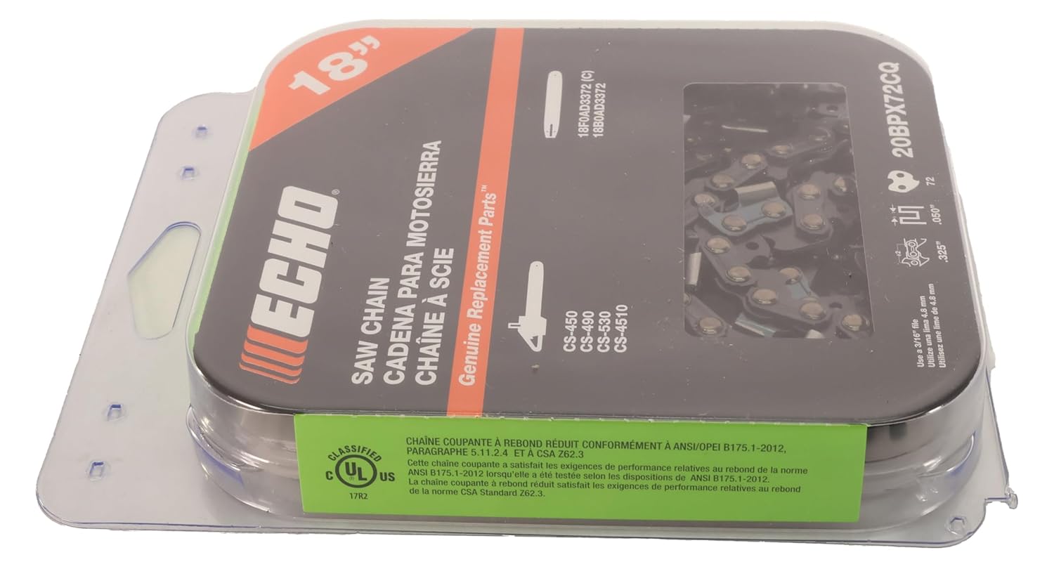 Echo 20BPX72CQ 18" Saw Chain - 20BPX