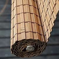 Vista 3 de Geovne Persiana enrollable de bambú con filtro de luz, persianas de bambú natural, persiana enrollable de bambú retro, persianas enrollables