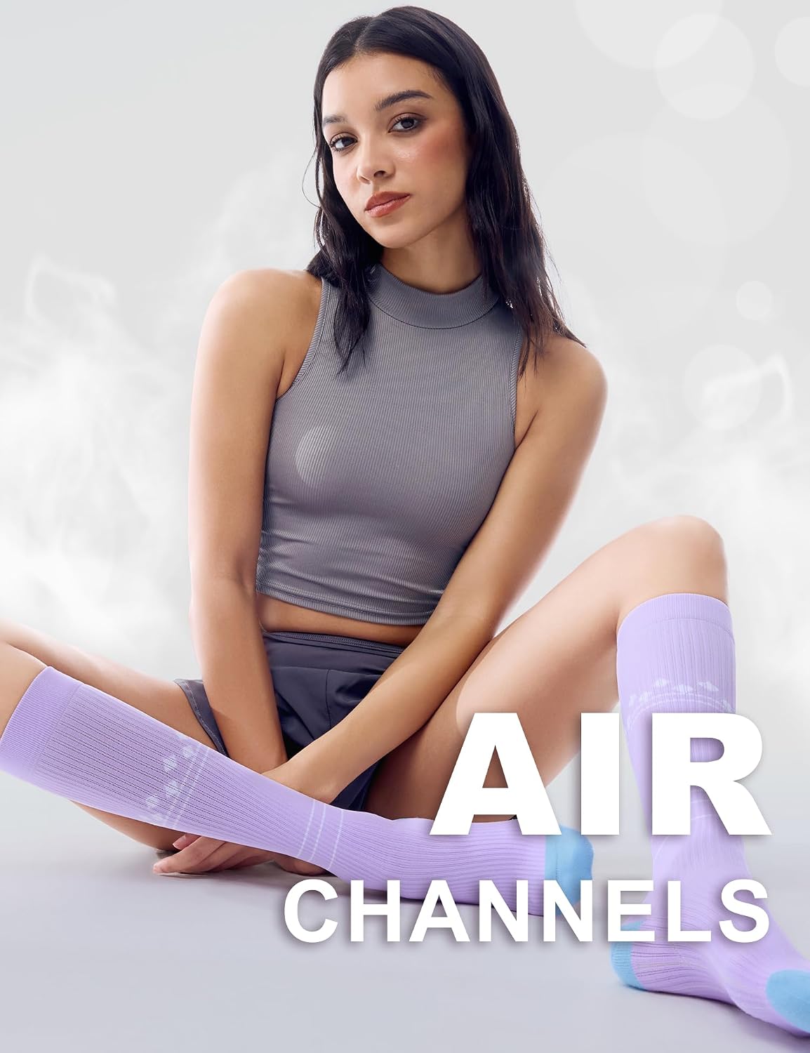 FITRELL 3 Pairs Compression Socks for Women and Men 20-30mmHg-Circulation Support Socks thumbnail