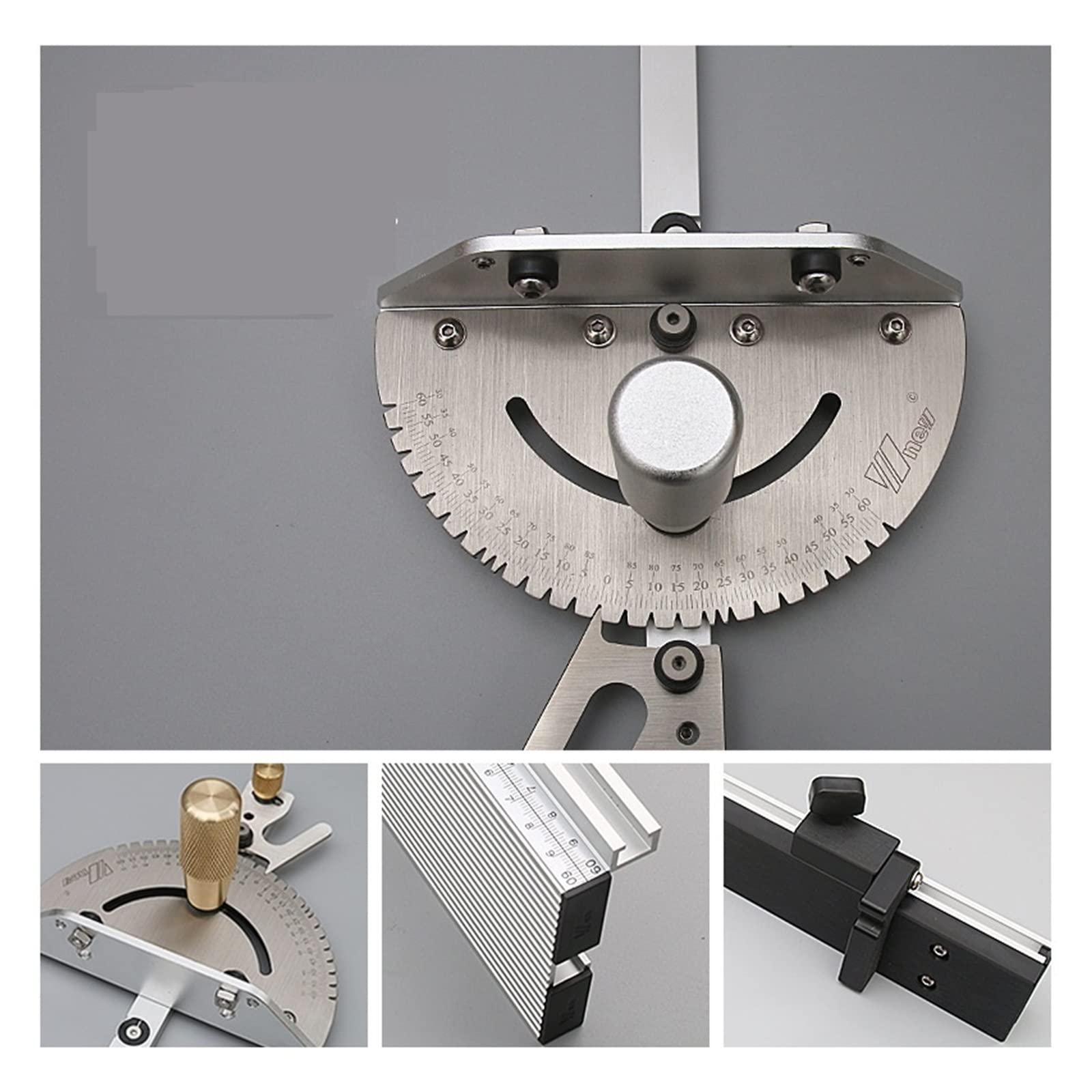 Misuratore Di Mitra Per Sega Da Banco - Regolabile, Con Guida E Supporto Per Lavorazione Legno - Foto 8