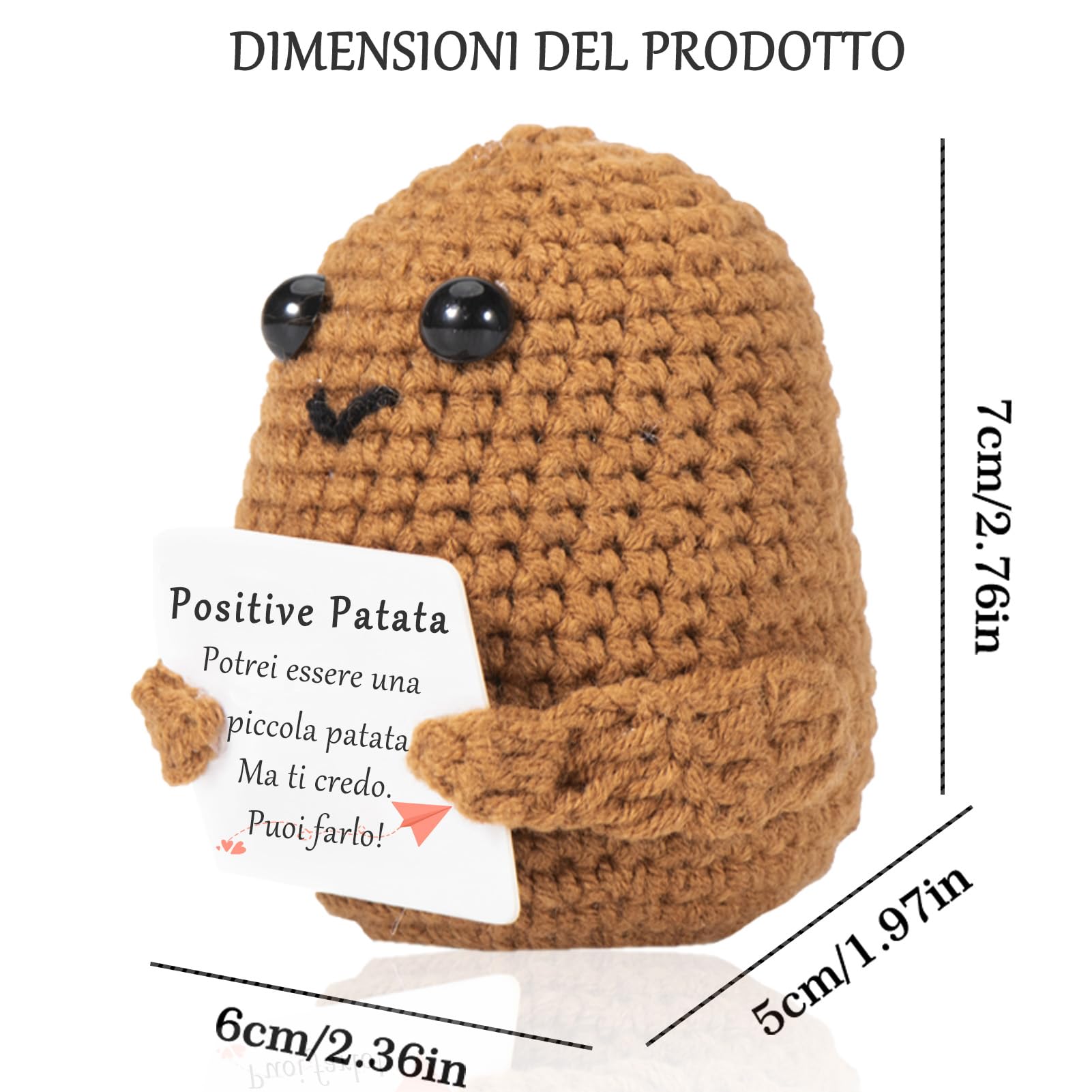 XBOCMY Regali divertenti, patate italiane, idee interessanti, compleanni per uomini, donne, coppie e adolescenti, oggetti per ufficio di colleghi, peluche insoliti, bambole umoristiche di ispirazione