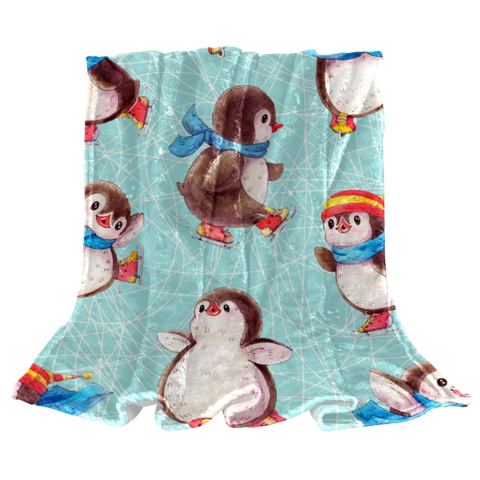 Couverture Polaire Pingouin pour Vos Soirées Cocooning sur le Canapé