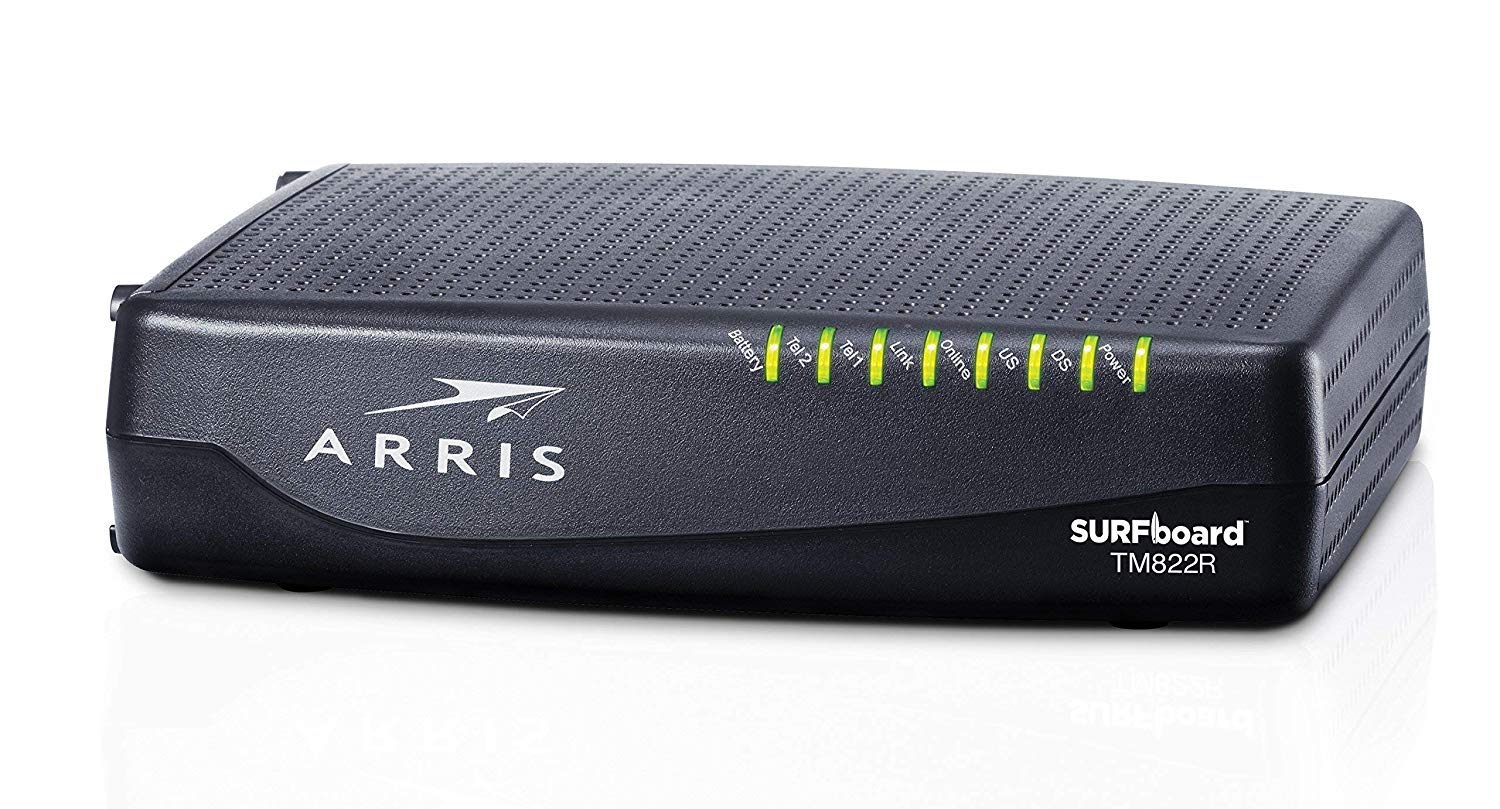ARRIS Surfboard TM822R Docsis 3.0 8X4 Telephony Cable Internet Modem Compatible with XFINITY & More... Up to 343 Mbps (Not Wireless) (Renewed)